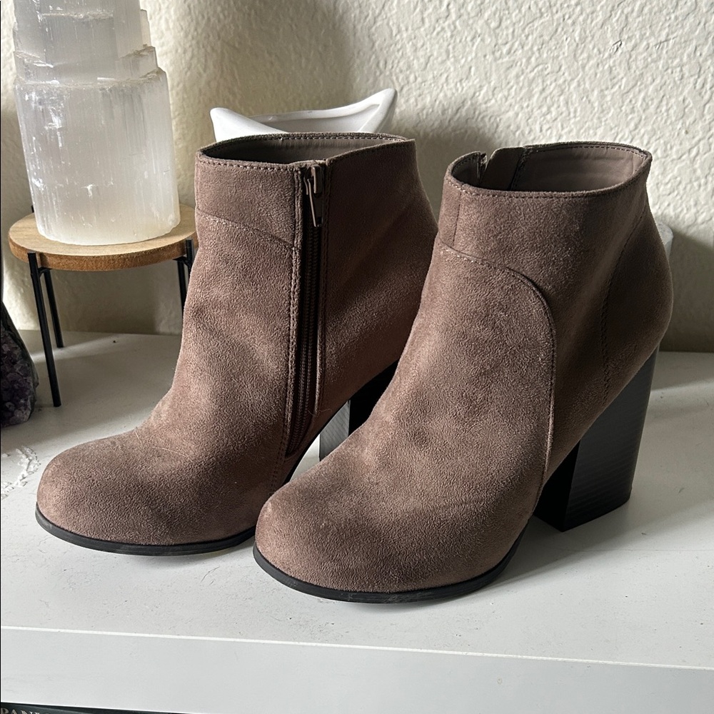 Brown Suede Ankle Boots